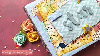 WALKTHROUGH Photo Album - Growing Craft - Scrapbook making tutorial - Paper Craft