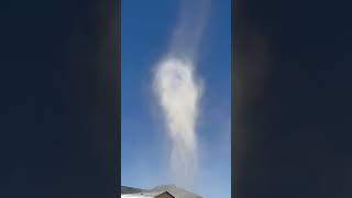 Huge Dust Devil Swirls Through Ely Shoshone Reservation