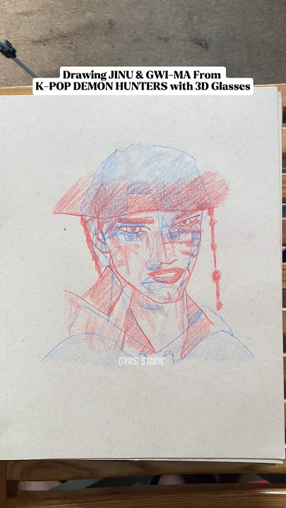 Creative Art of Jinu & Gwi-Ma from KPop Demon Hunters 🔥🤯 #kpop #kpopdemonhunters #art #artdrawing