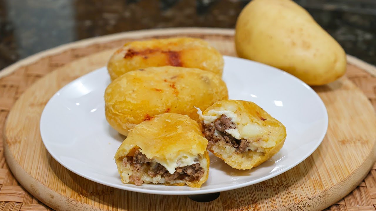 Bombas De Papa Con Carne Y Queso 😋