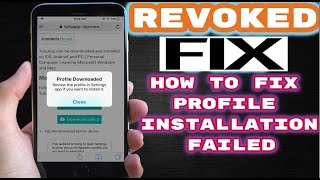How To Fix Profile Installation Failed on iPhone iOS 13 iOS 14 How To Fix Profile Installation Failed on iPhone iOS 13 iOS 14