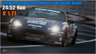 GT7 Mazda Miatia Corvette C7 Swap Tokyo 600 Build V 1.71