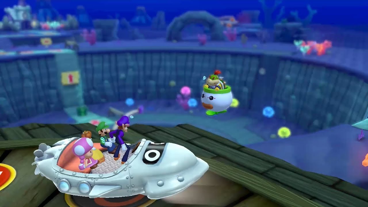 Mario Party 10 Bowser Party #147 Waluigi, Luigi, Daisy, Toadette Whimsical Waters Master Difficulty