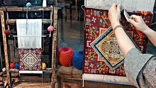 ☺️a  day with me in the carpet weaving workshop& Persian carpet & vta daily life& چناران &,قالی بافی