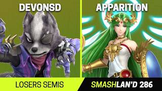 SmashLAN'd 286 Losers Semis - DevonSD (Wolf) vs Apparition (Palutena) - SSBU Tournament