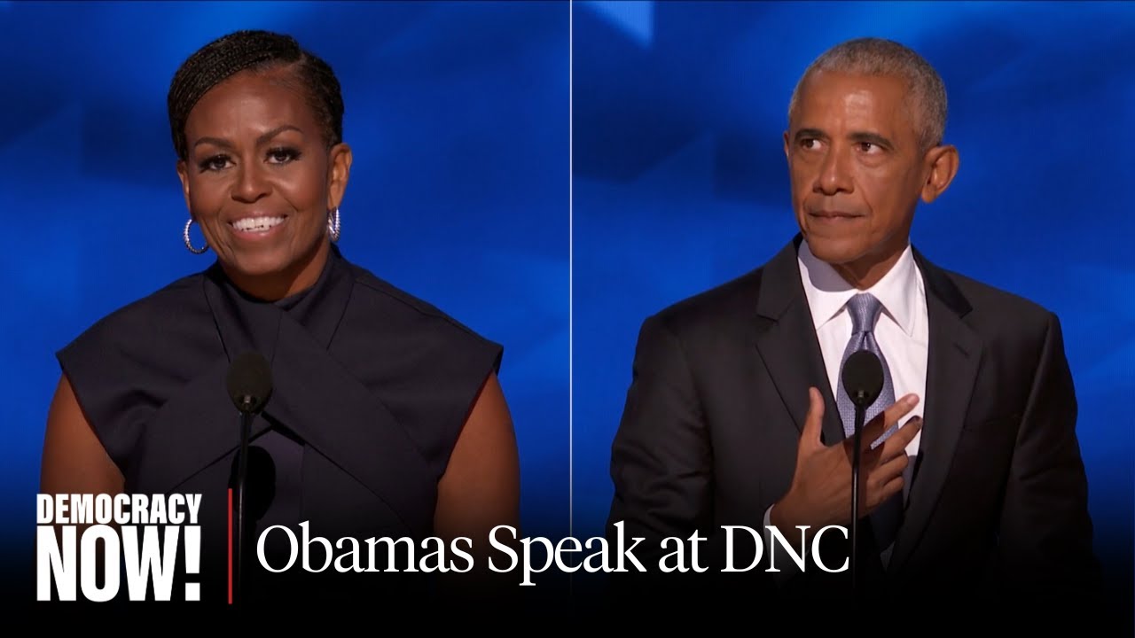 At DNC, Michelle & Barack Obama Champion Kamala Harris While Skewering Trump's "Same Old Con"