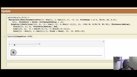 Calculus II, Lecture 31, V7 Parametric equation for Cycloid