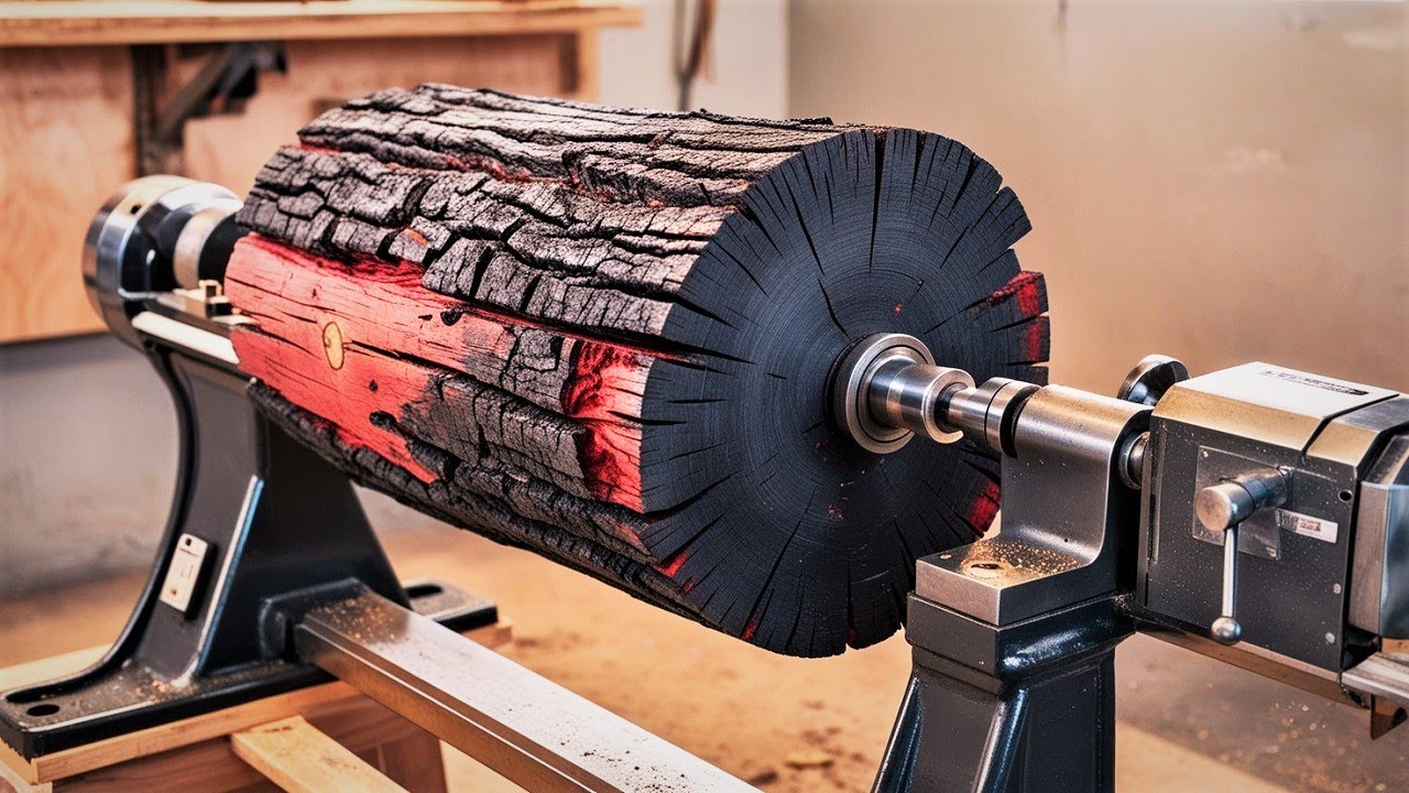 The Transformation of a Charred Log into Art