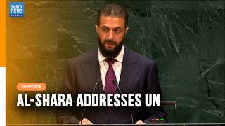 Syria’s Ahmed al-Shara Addresses UN, Accuses Israel of Attacks | Dawn News English