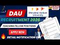 Dhirubhai Ambani University Teaching Fellow Recruitment 2026 | ₹65K Salary | Apply Before 17 April