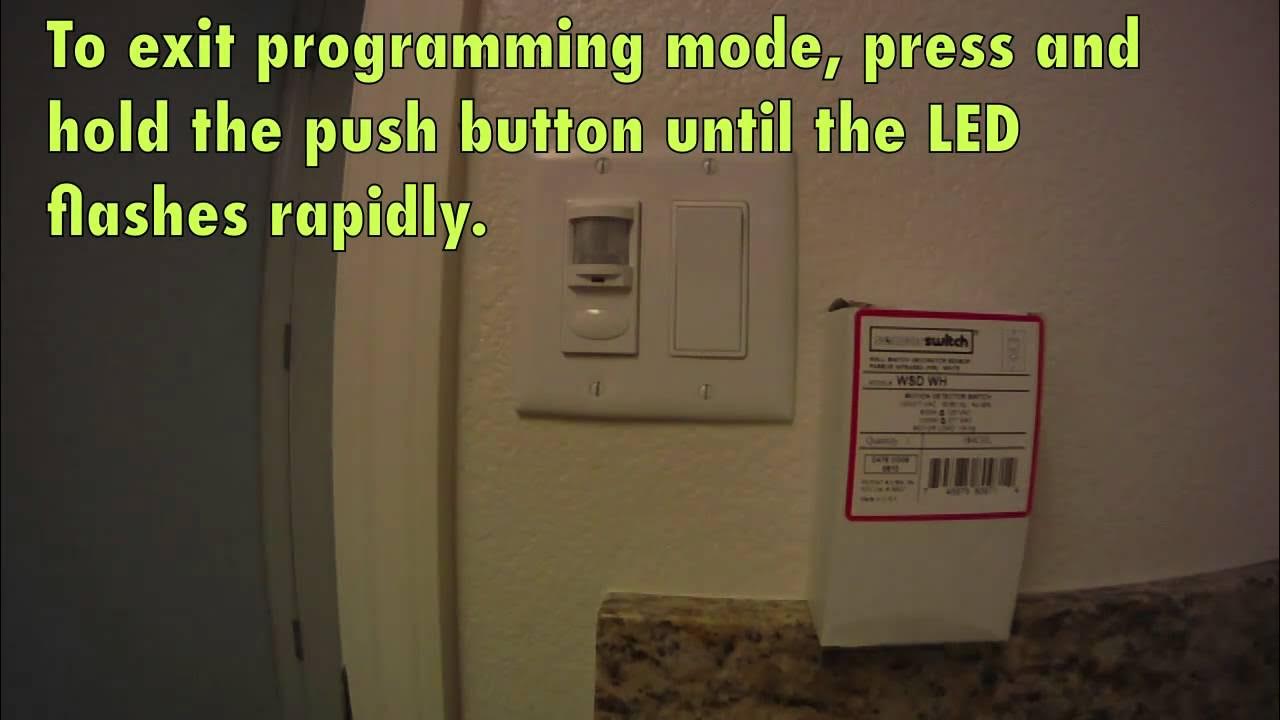 Sensor Switch WSD time delay programming.mov - YouTube