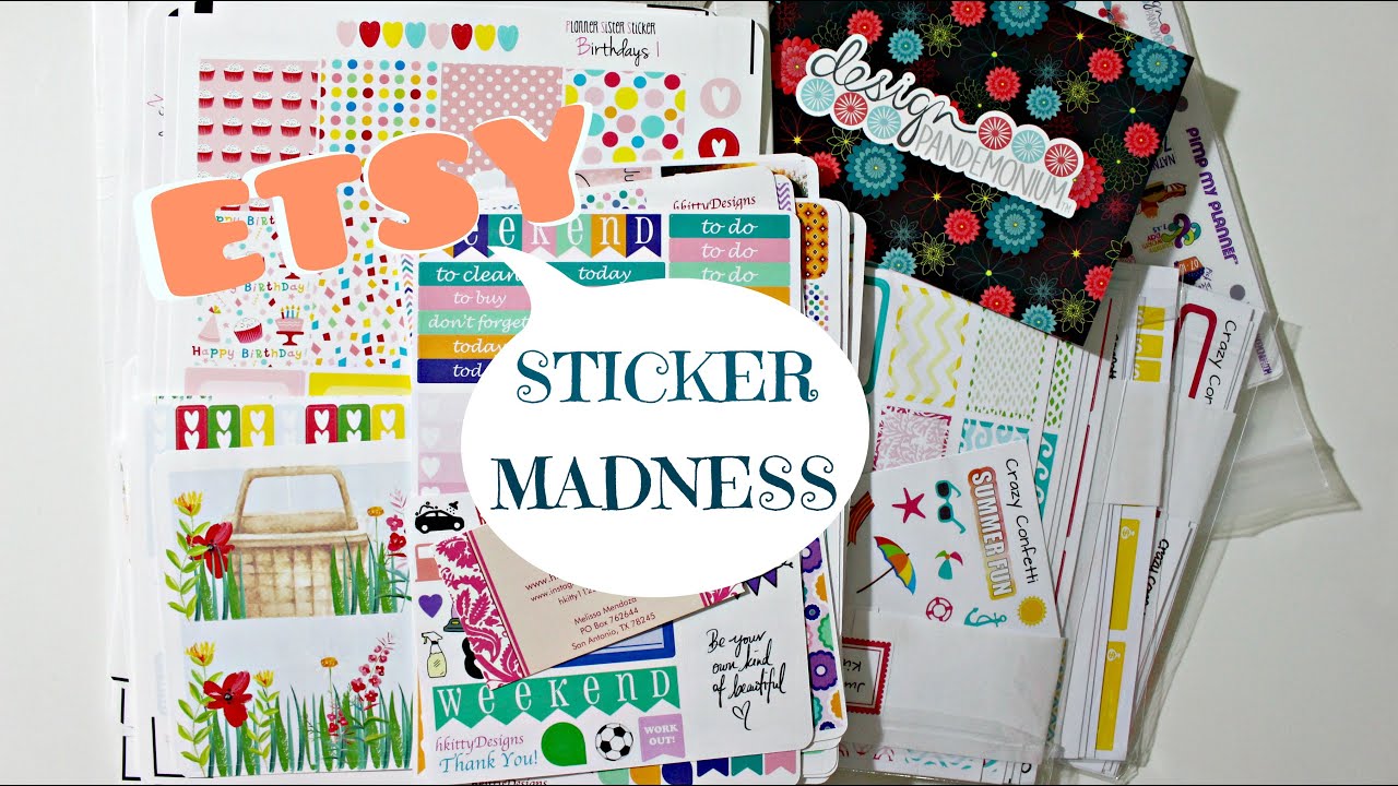 Etsy Sticker Haul Lots of fun Shops! YouTube