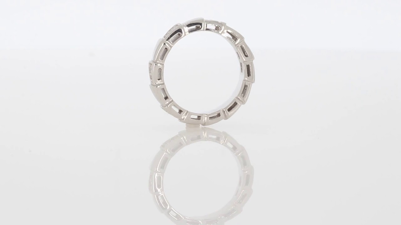 Кольцо из белого золота с бриллиантами, артикул 6-12092