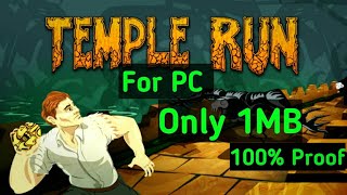 (Temple Run) DOWLOAD and Install For PC in 1MB with Proof screenshot 3