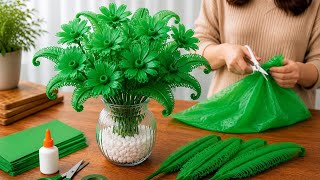 Turn Plastic Bags into Beautiful Flowers | Creative DIY Flower Tutorial