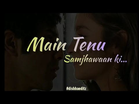 Main Tenu Samjhawan Ki - female version | Whatsapp Status Song || Dishha EDITZ |