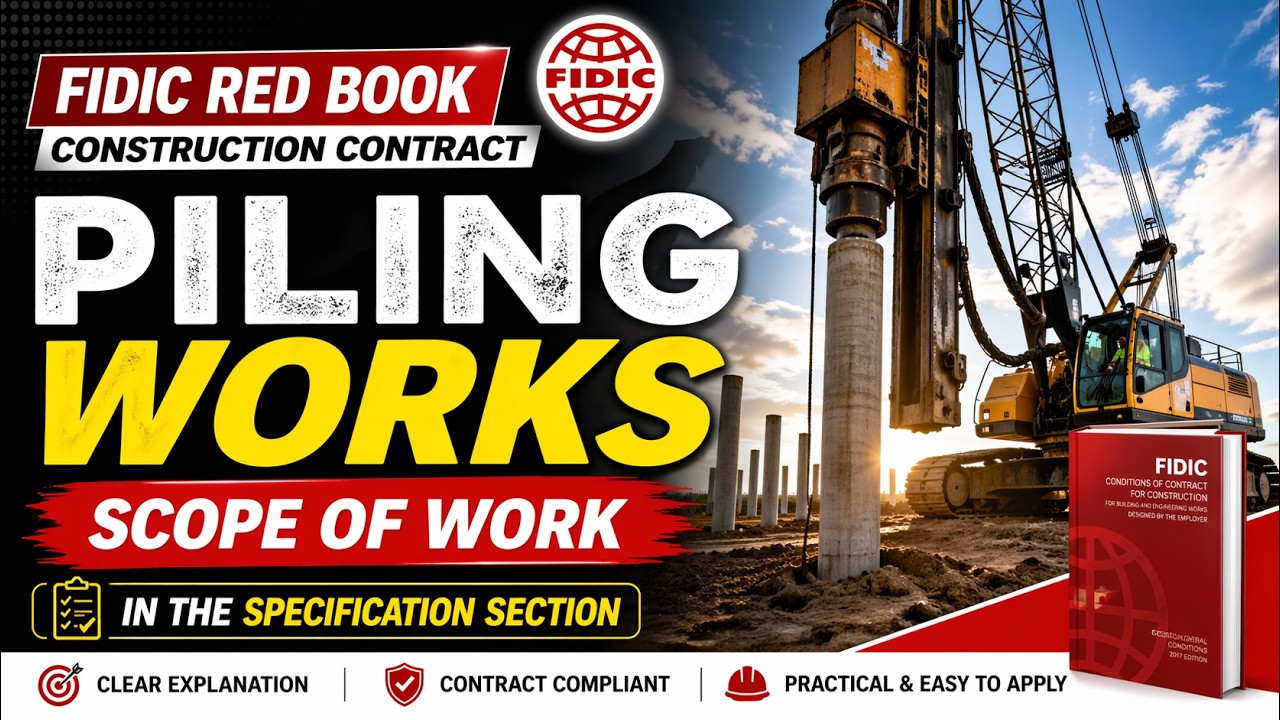 FIDIC Red Book Construction | Piling Works | SCOPE OF WORK explained ...