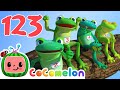 Five little speckled frogs  more nursery rhymes  kids songs abcs and 123s  learn with cocomelon