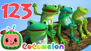Five Little Speckled Frogs + More Nursery Rhymes \& Kids Songs- ABCs and 123s | Learn with @CoComelon
