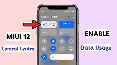 MIUI12 control centre data usage || How To Show Data Usage On Notification Bar in MIUI 12 @android