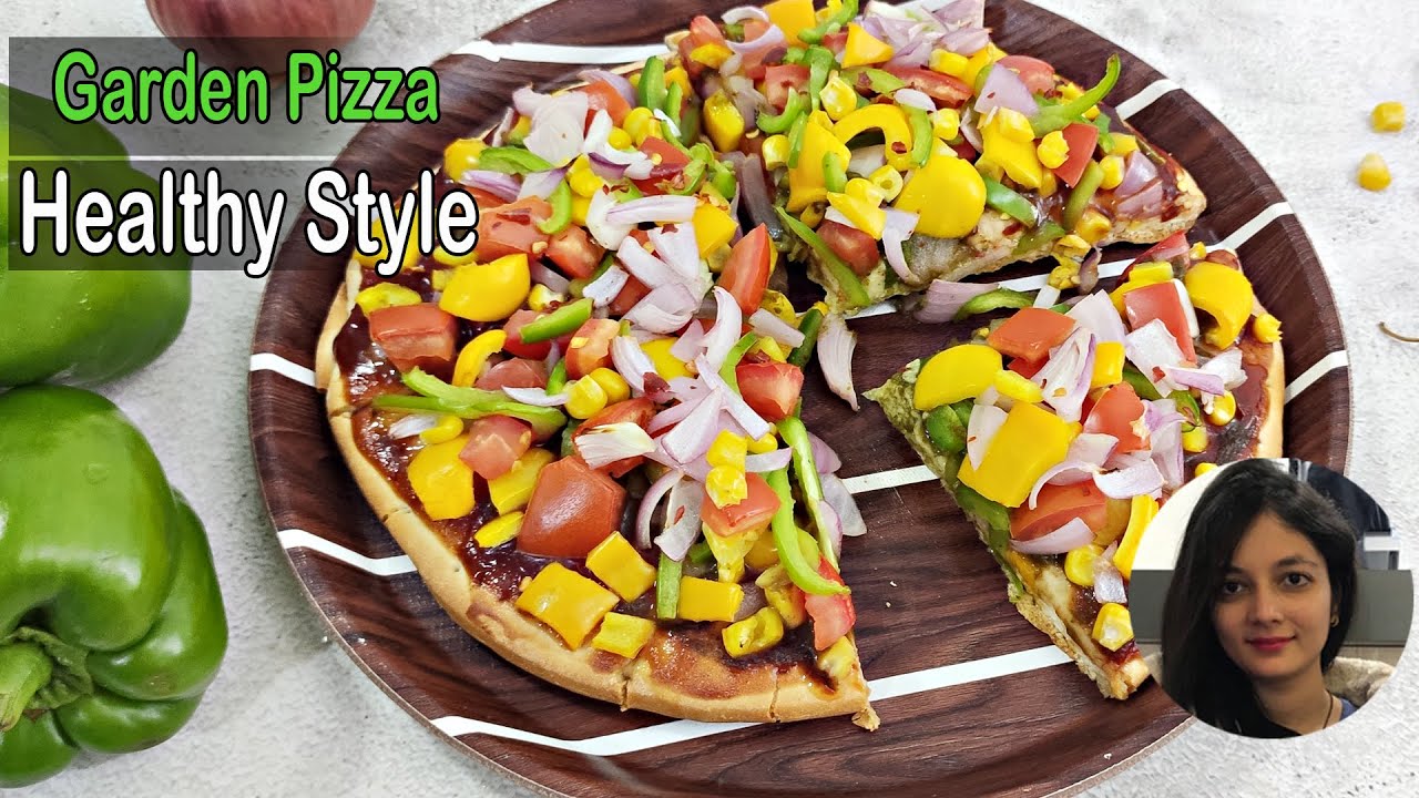 Garden Pizza | How To Make Healthy Pizza At Home | Easy Quick Recipe Without Cheese