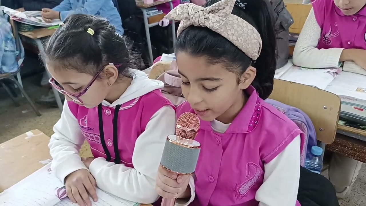 انشودة الأمطار للسنة الخامسة ابتدائي🇩🇿+كواليس التصوير 🤣😂😁😆 مع الاستاذة حنان