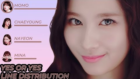 TWICE - YES or YES (Line Distribution)