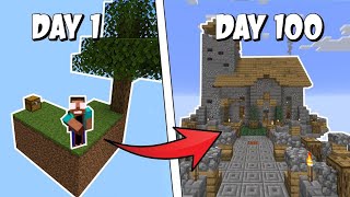 I SURVIVED 100 Days in Minecraft Skyblock! (2024)