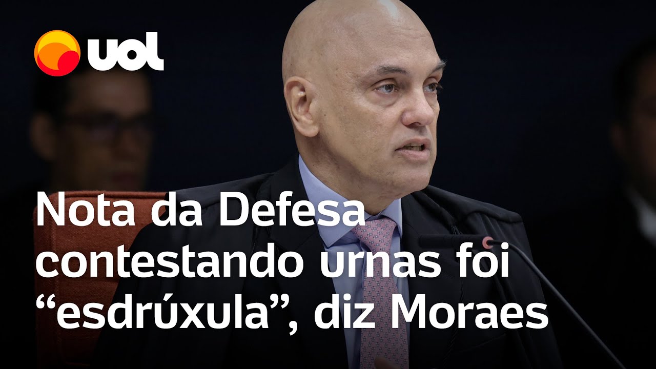 Julgamento do STF: Nota do Ministério da Defesa contestando urnas foi 'vergonhosa', diz Moraes