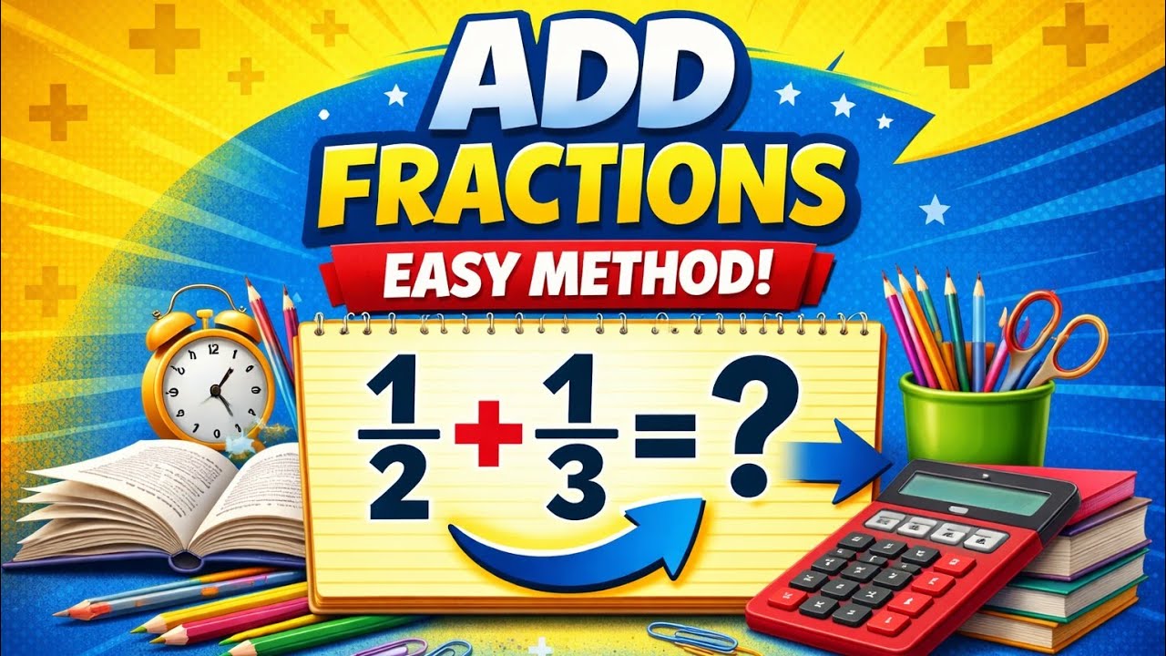 How to Add Two Fractions Easily | Fraction Addition Trick for Students ...