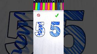 Perfect Cut Messy Number 5 In Low-Ink