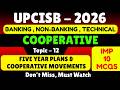 Five Year Plans &amp; Cooperative Movements MCQS | Up Cooperative MCQ PDF Notes 2026 | UP Cooperative