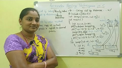 C-Language|Class-72|Parameter Passing Techniques in C|Both in Telugu & English|Telugu Scit Tutorials