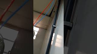 passagem de fios pelo eletroduto. #eletricista #instalação #elétrica #