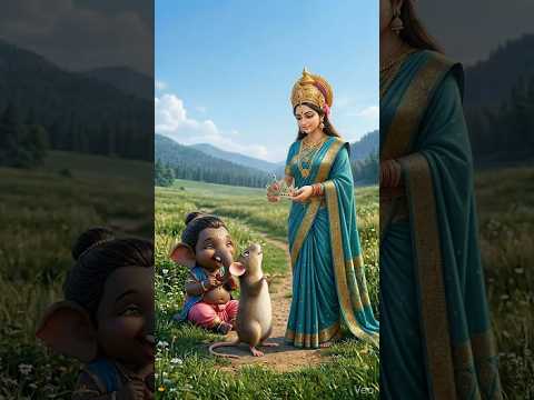 गणेश जी और चूहे की अनोखी कहानी ♥️ | Ganesh Ji Funny Video #Shorts