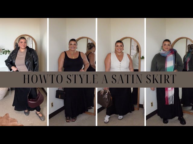 MURRAL　Curvy satin skirt How to style a satin skirt | Plus size styling | Fall/ winter