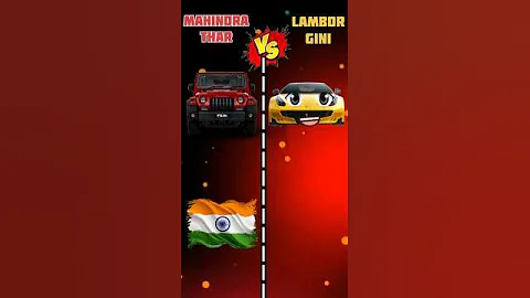 Mahindra Thar vs Lamborgini🚙🚗🚕#shorts #viralvideo  #subscribe #thar #vs #lamborghini #comparison