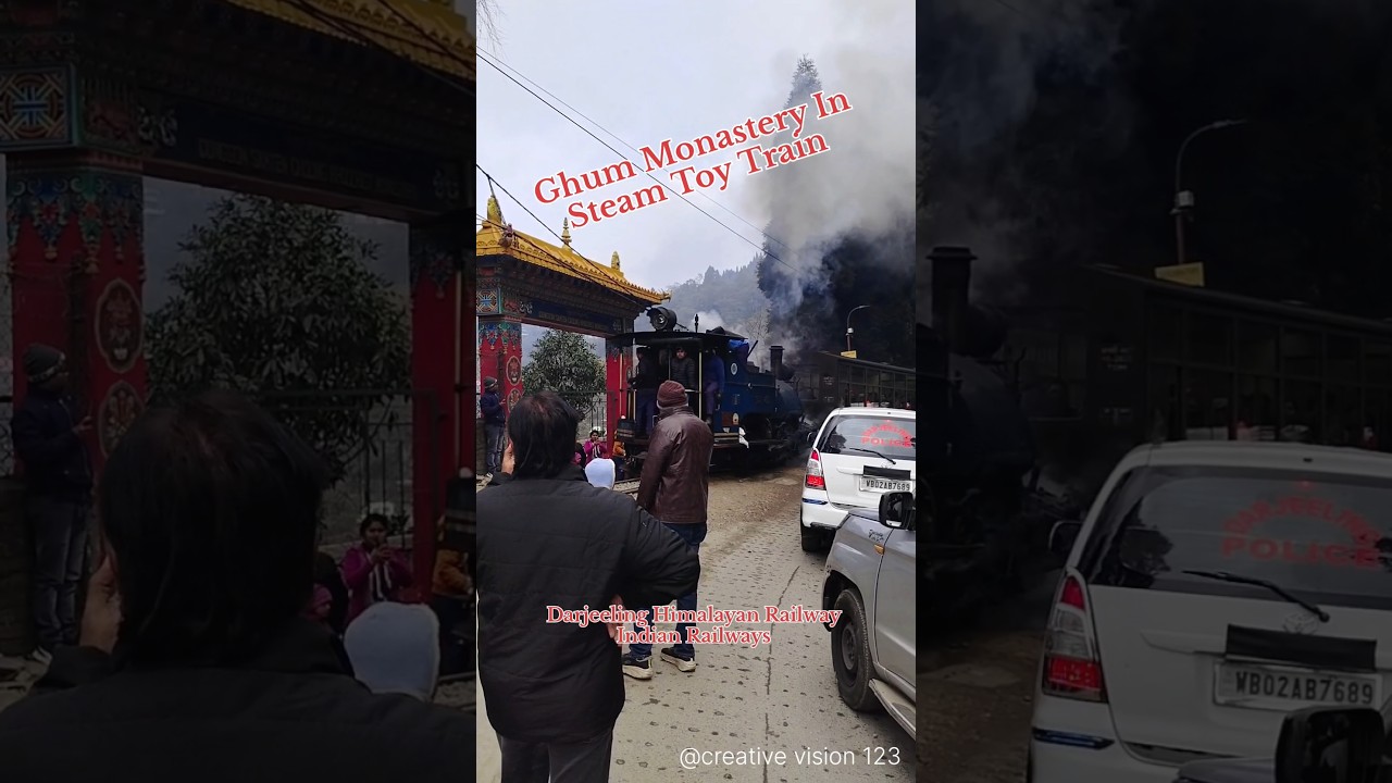 Ghum Monastery In Steam Toy Train Darjeeling Himalayan Railway 