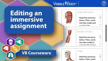 Editing an immersive assignment in VB Courseware
