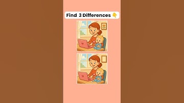 "Can you find 3 Differences"👀✨#findthedifference#youtubeshorts#puzzle #gameplay