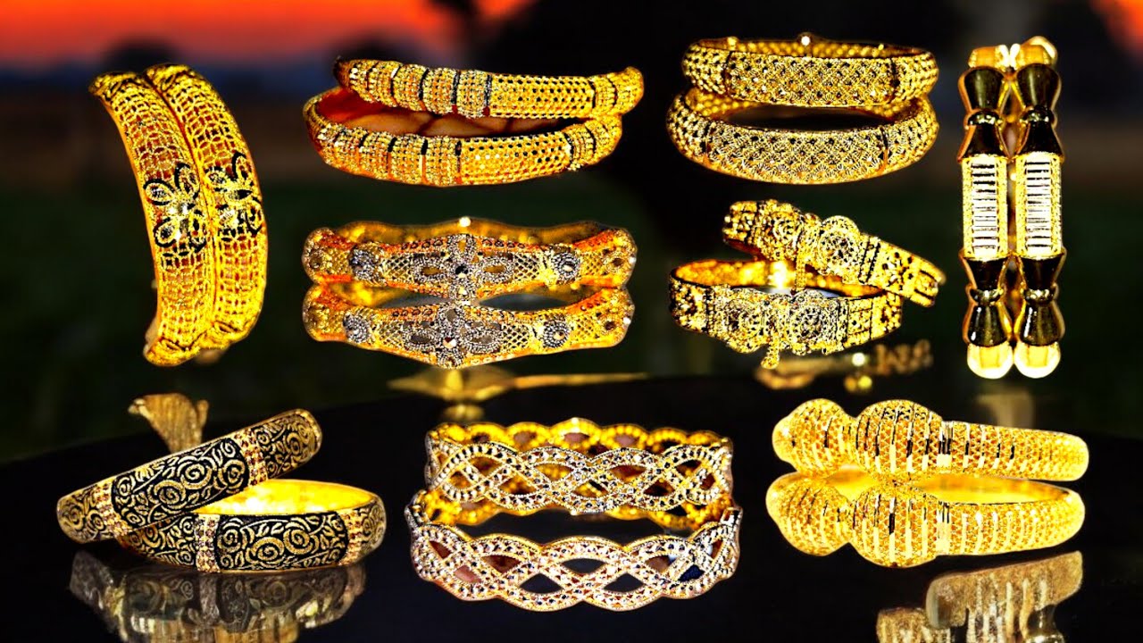 fancy bangles collection | gold kangan design | kangan design gold ...