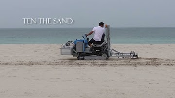 Máy cào rác bãi biển, cào cát tơi xốp