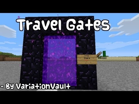 Minecraft Bukkit Plugin - Travel Gates - Teleport with Nether portals - Switch teleporter