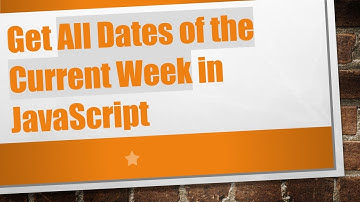 Get All Dates of the Current Week in JavaScript