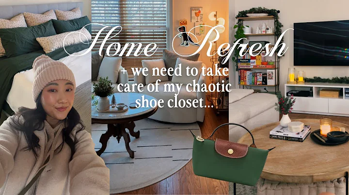 Shoe closet clean out! + winter home refresh to enhance & cozy up my living space 🤎