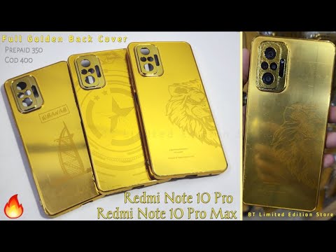 Redmi Note 10 Pro & Pro Max Golden Back Cover || Redmi Note 10 Pro