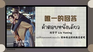 (แปลไทย/พินอิน) 唯一的回答 คำตอบหนึ่งเดียว- 刘宇宁 Liu Yuning 《ขอให้เธอเจอแฟนแบบฉัน 请和我这样的我恋爱吧 》 OST.