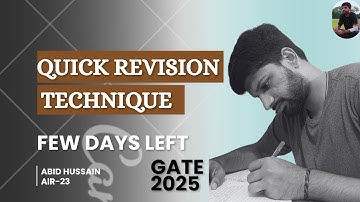 REVISE 3-4 SUBJECTS IN A DAY| EFFECTIVE REVISION| GATE-2025| ABID HUSSAIN