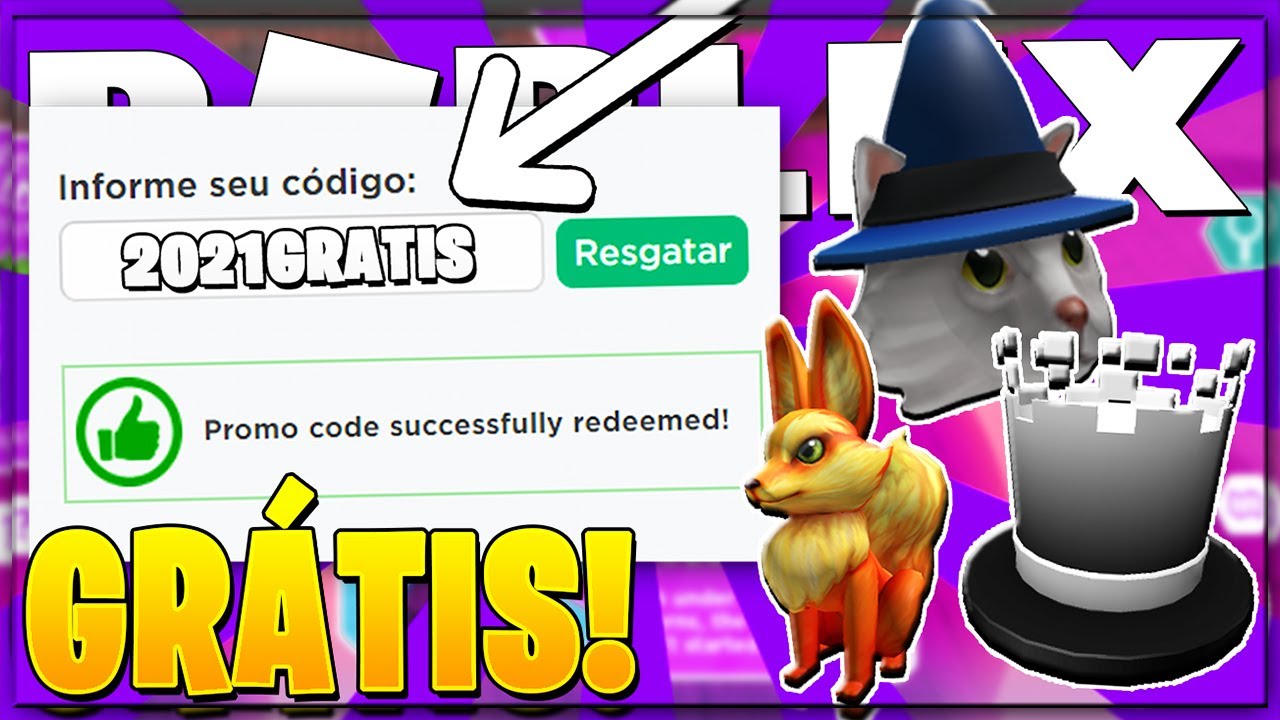 TODOS OS CÓDIGOS DE ITENS GRÁTIS NO ROBLOX 