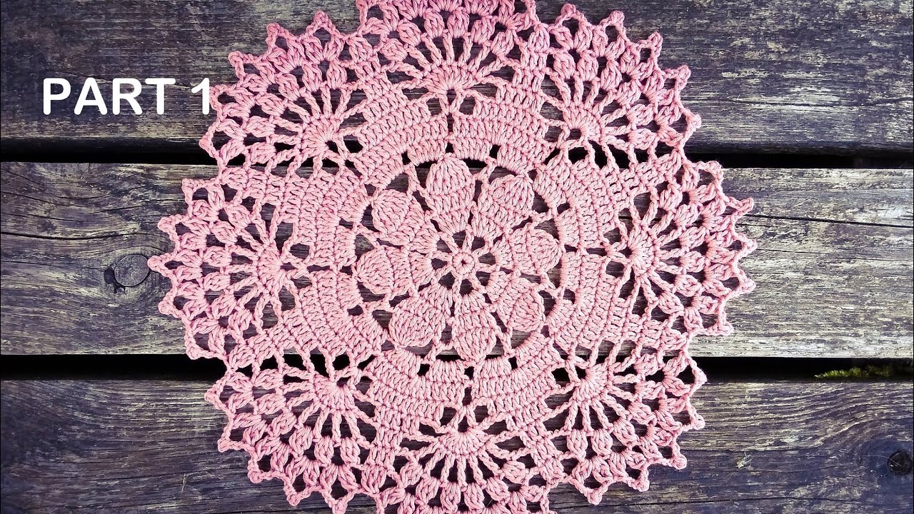 How To Crochet Blush Flower Doily Part 1 Round 1 8 YouTube